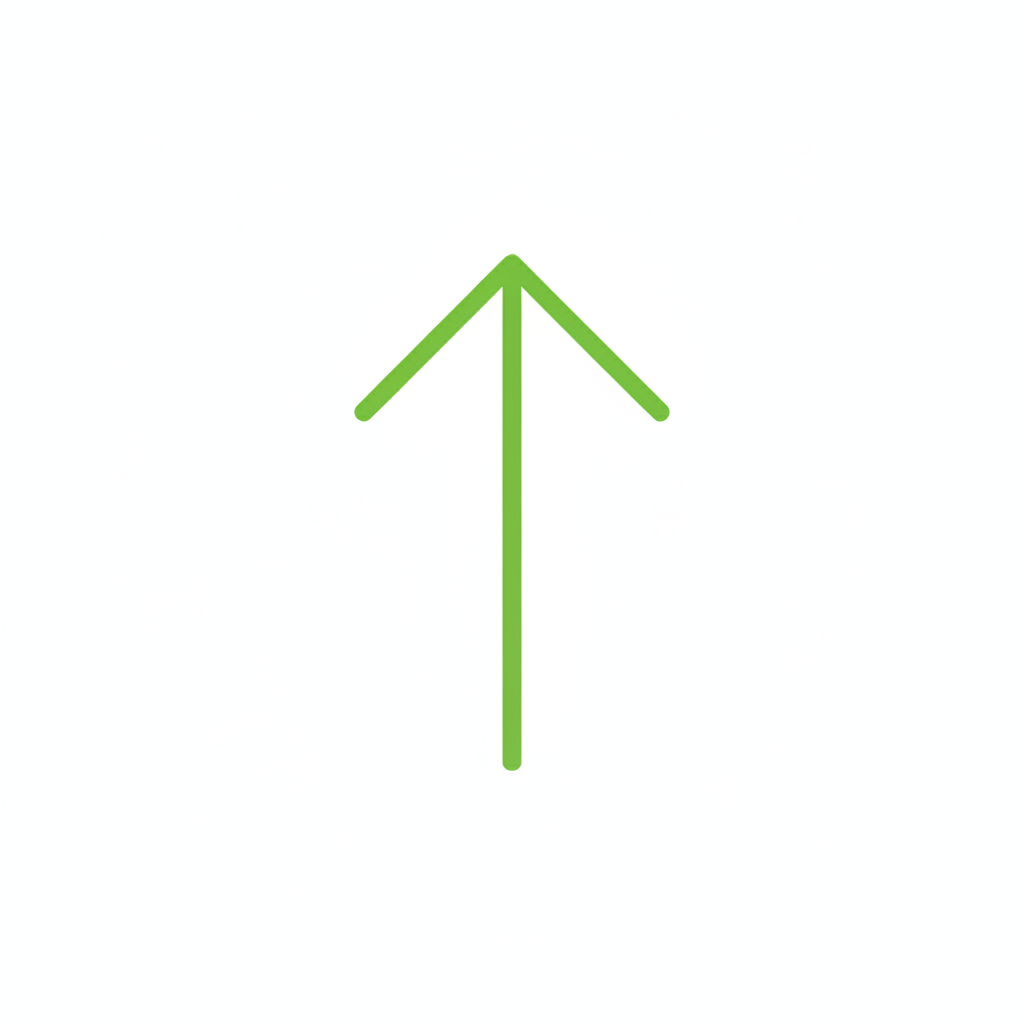 create a green outline of an icon arrow moving up