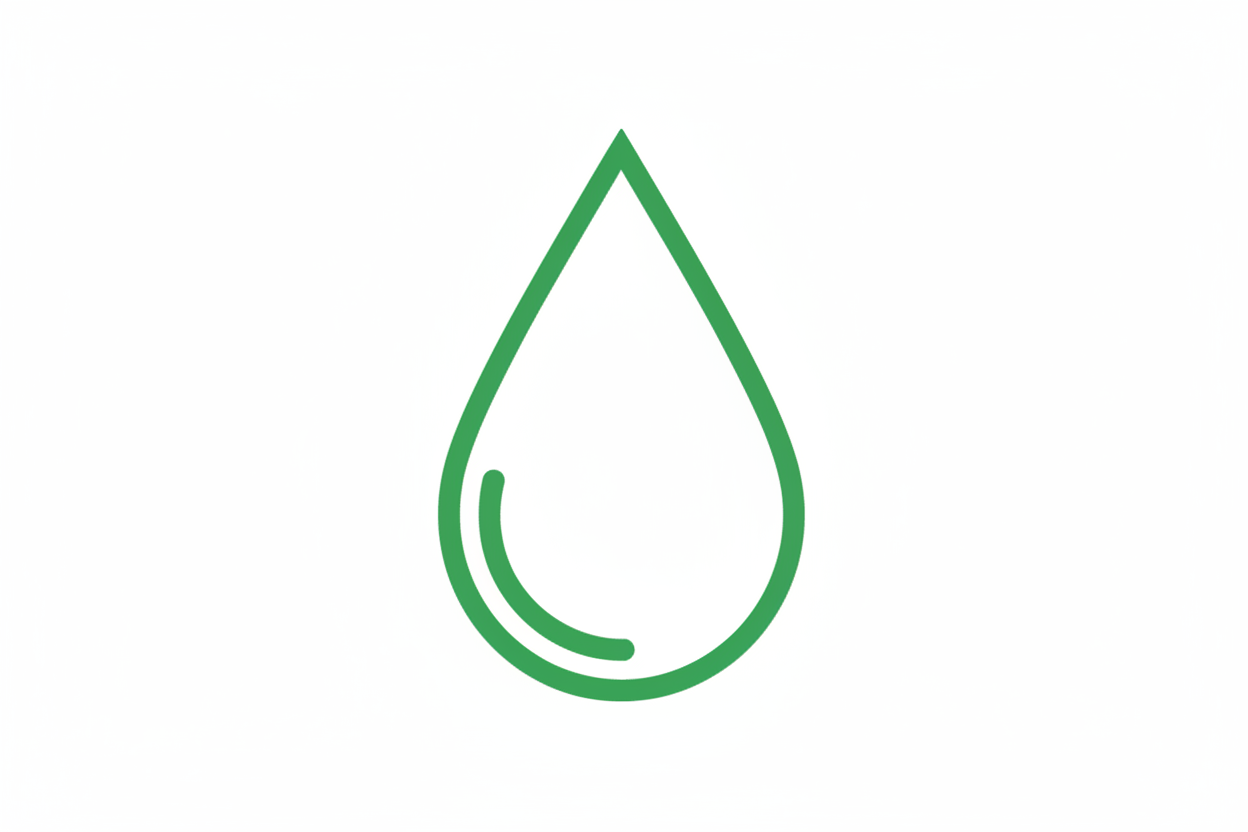 create green outline of a liquid drop